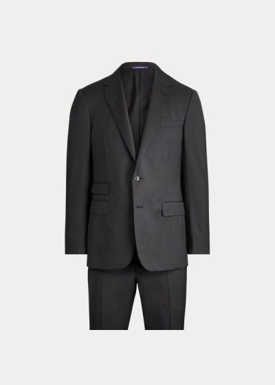 Trajes Ralph Lauren Hombre Grises Oscuro - Gregory Wool Serge - XVGSK3284